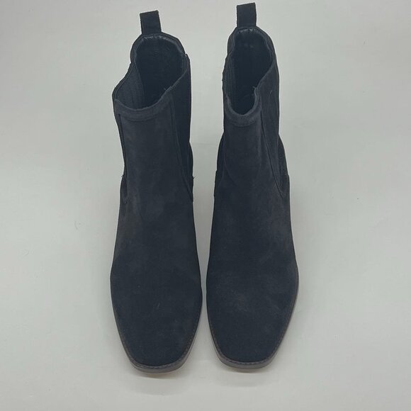 Boden Round Heel Black Suede Chelsea Boots Size 39 8.5 NIB - Picture 3 of 6